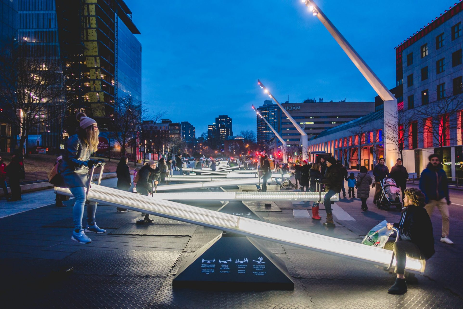 La Place des Arts animée en hiver image pour mécénat musica ou culture
